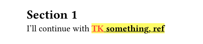 Sample TK usage